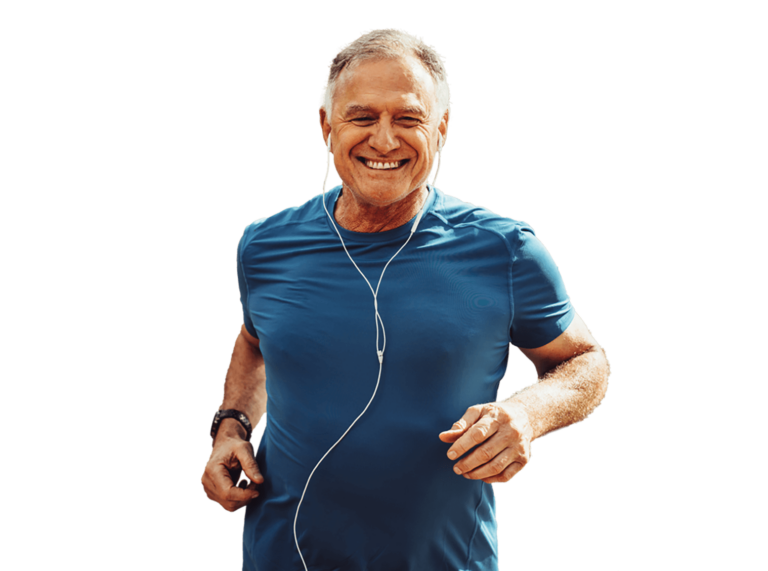Man jogging with headphones